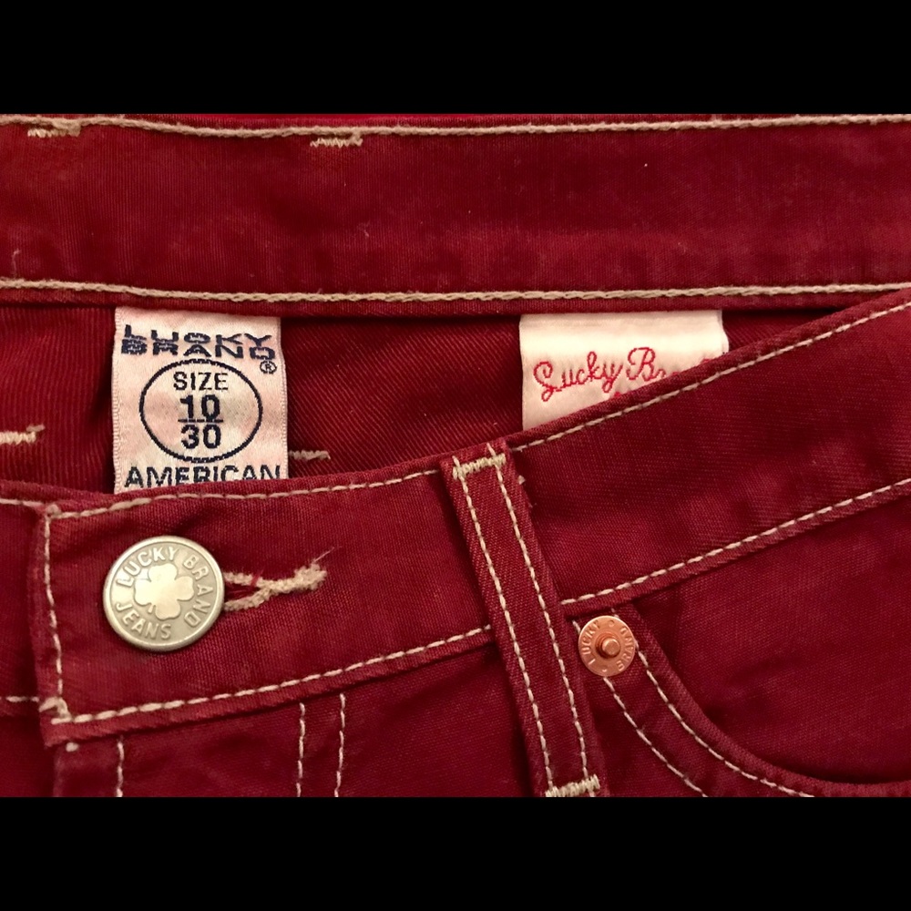 Lucky Brand 2 Pairs (Red & Cabernet) Jeans Women’s
